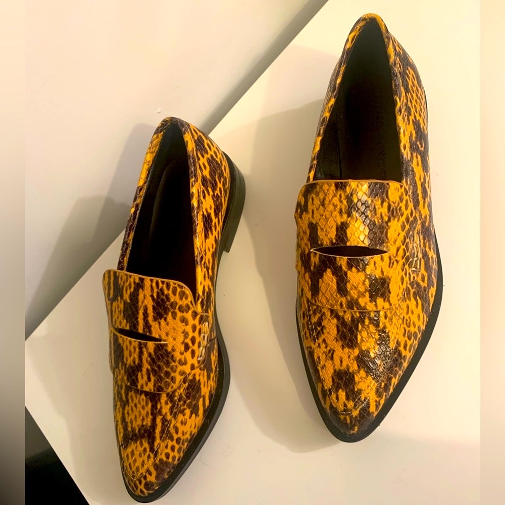 Rebecca Minkoff Yellow Python Loafer Women’s Size… - image 5